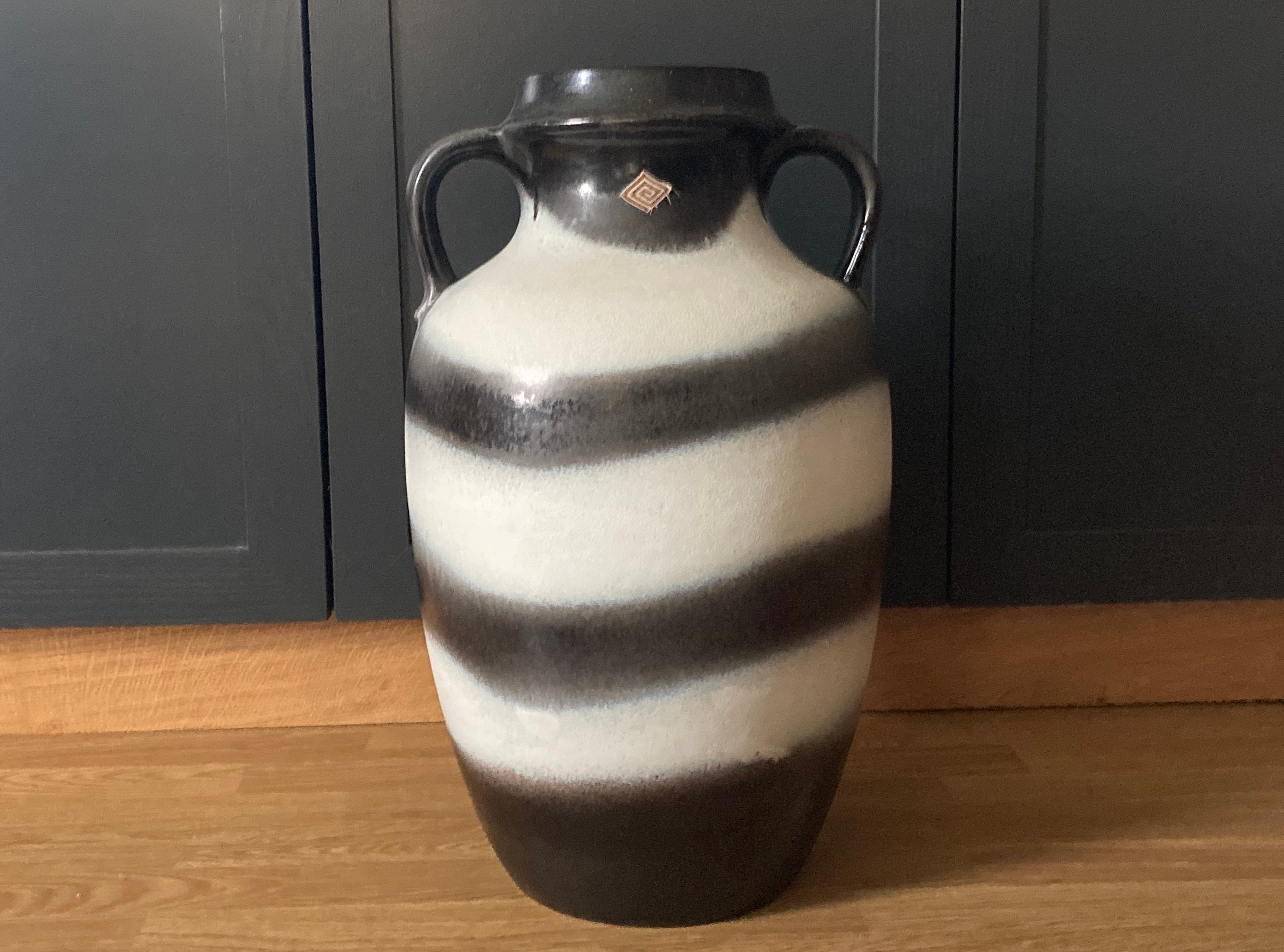 xxl Mid-Century Allemand 50cm Floor Jug Fat Lava Vase Par Carstens Tönnieshof Luxus Range