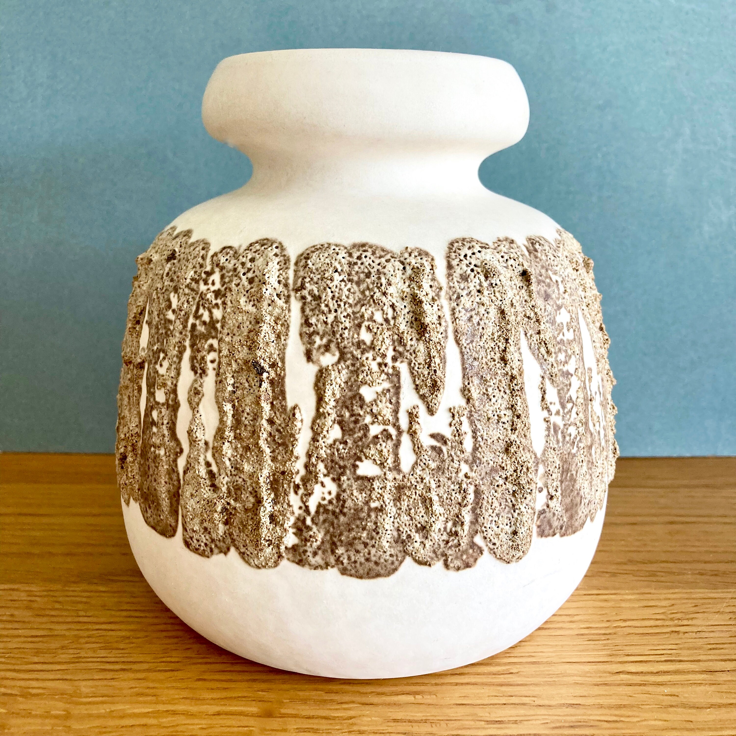 Vintage East German Fat Lava Vase Made by VEB Haldensleben