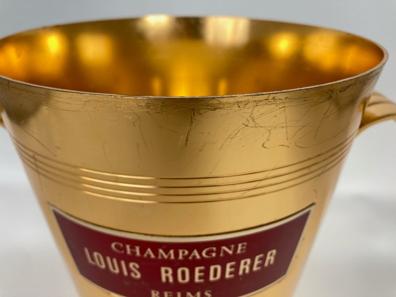 Vintage French Champagne Bucket by Louise Roederer Gold Etsy