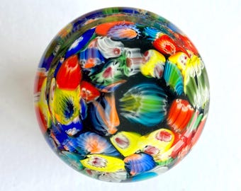 ヴィンテージ ムラーノ ミルフィオリ ガラス 花瓶：イタリアのアート