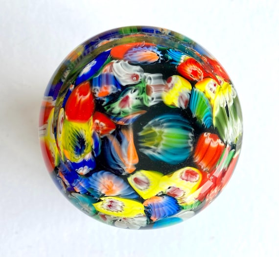 ヴィンテージ ムラーノ ミルフィオリ ガラス 花瓶：イタリアのアート