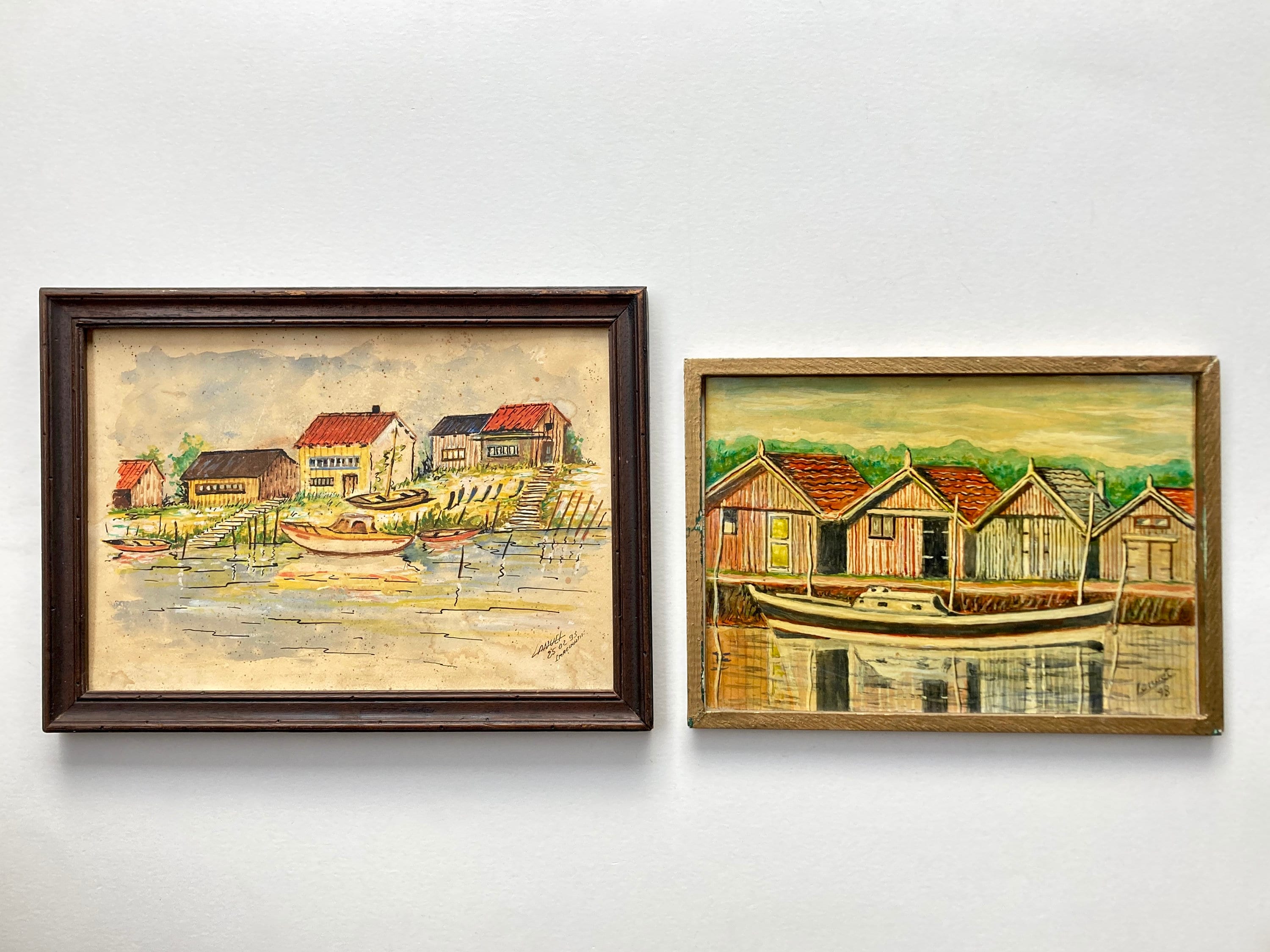 deux Peintures Vintage