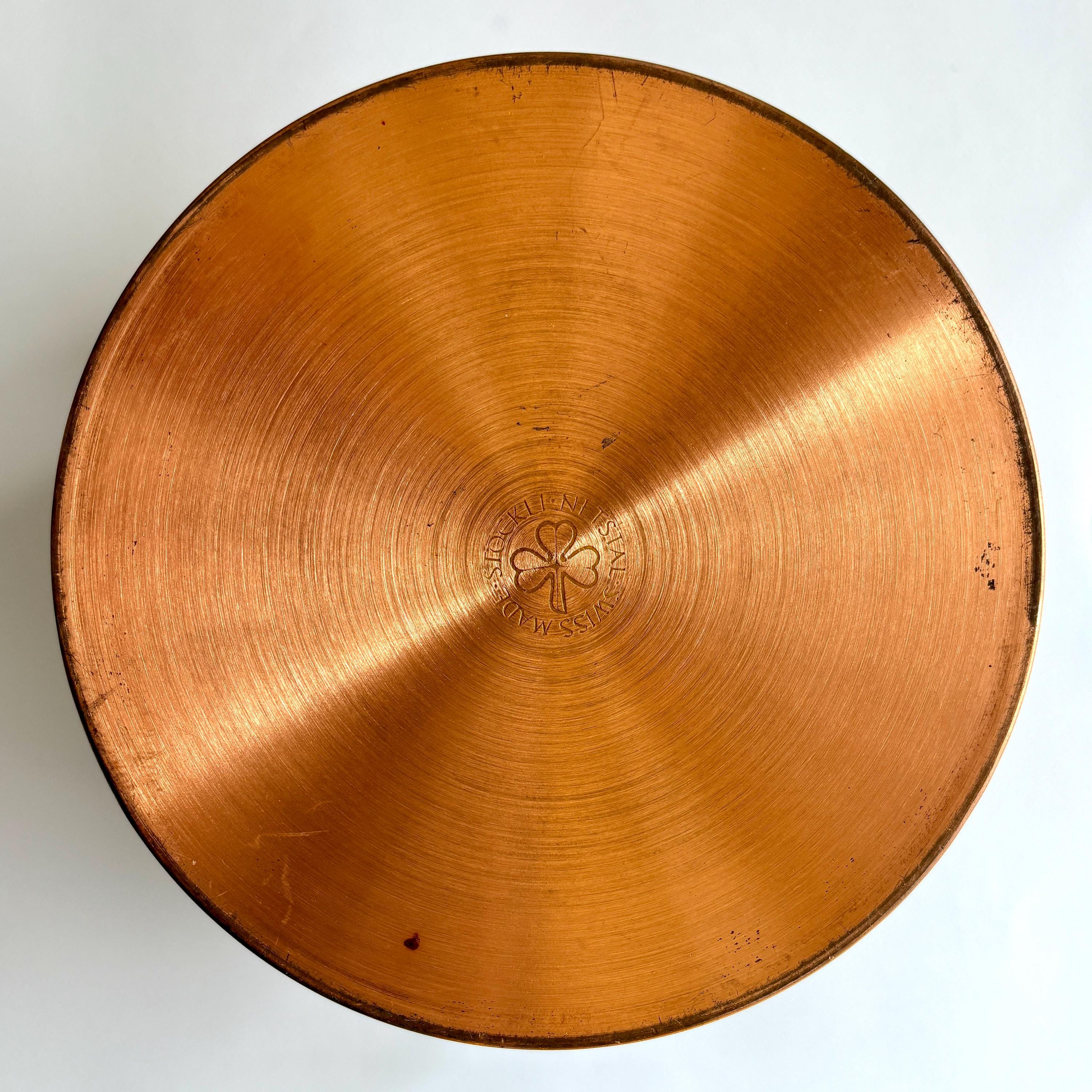 槌目銅製の大型ヴィンテージ スイス製シャンパンクーラー：1970年代の