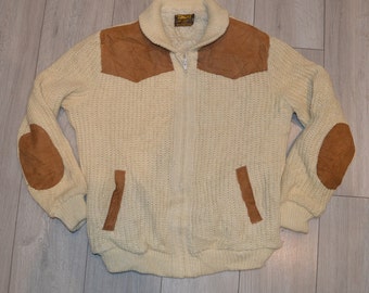 Vintage 1960's  Tundra Cowichan Handknit Canadian  Cardigan Knitwear Jumper