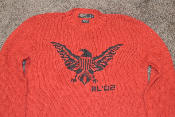 ヴィンテージ ポロ ラルフローレン 2002 希少 ハンドニット イーグル  