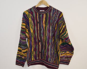 Vintage Coogi Classic Crewneck  Multi-Color Knitwear Jumper