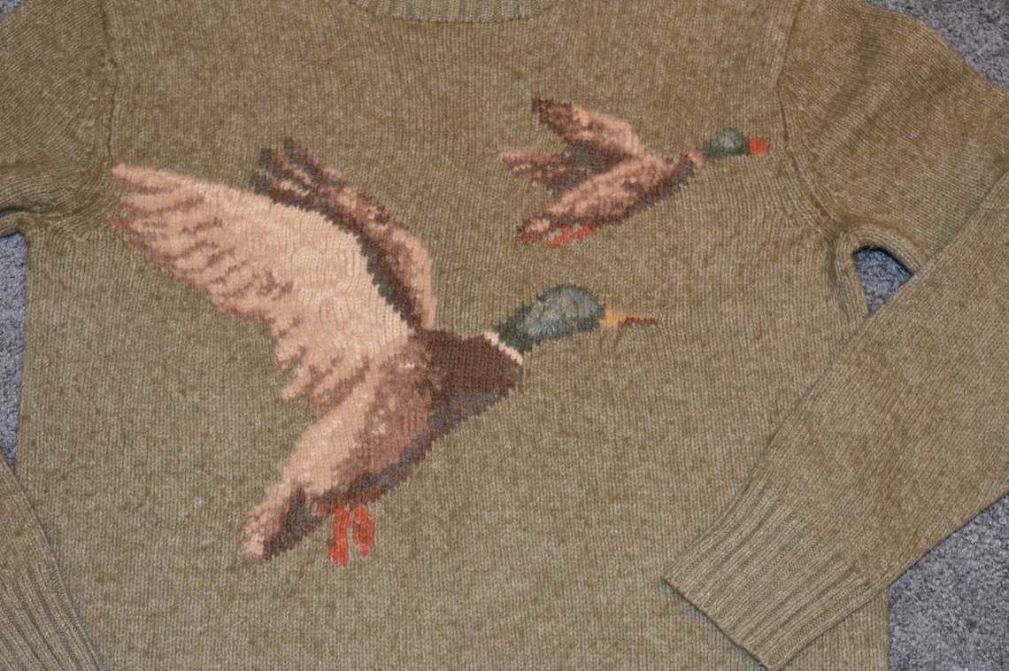 Vintage Polo Ralph Lauren Mallard Duck Knitwear Sweater Jumper | Etsy