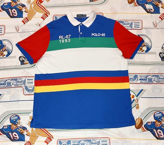 Vintage Polo Ralph Lauren RL-67 1993 Polo-93 Lifesaver Polo Shirt 
