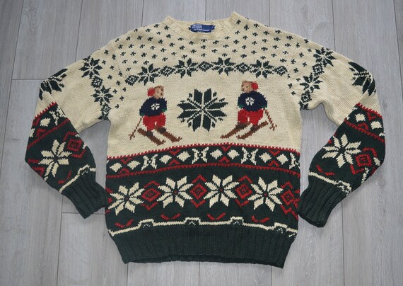 Polo Ralph Lauren Vintage Fair Isle Cashmere Wool Sweater