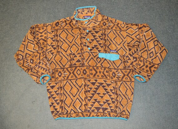 Vintage Patagonia Synchilla Geometric Snap T Fleece Pullover - Etsy