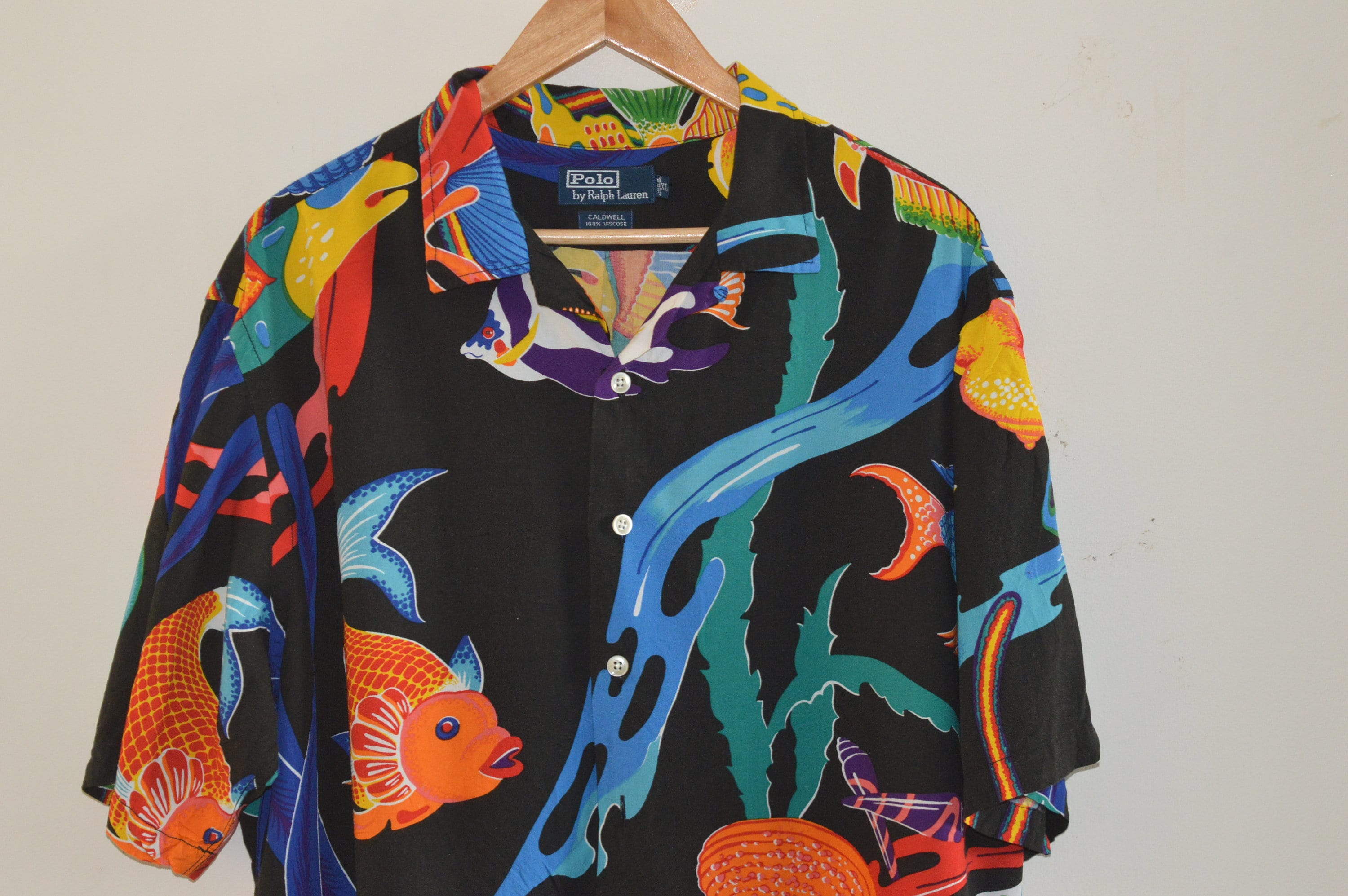 Vintage Polo Ralph Lauren Koi Fish Button up Hawaiian Shirt - Etsy