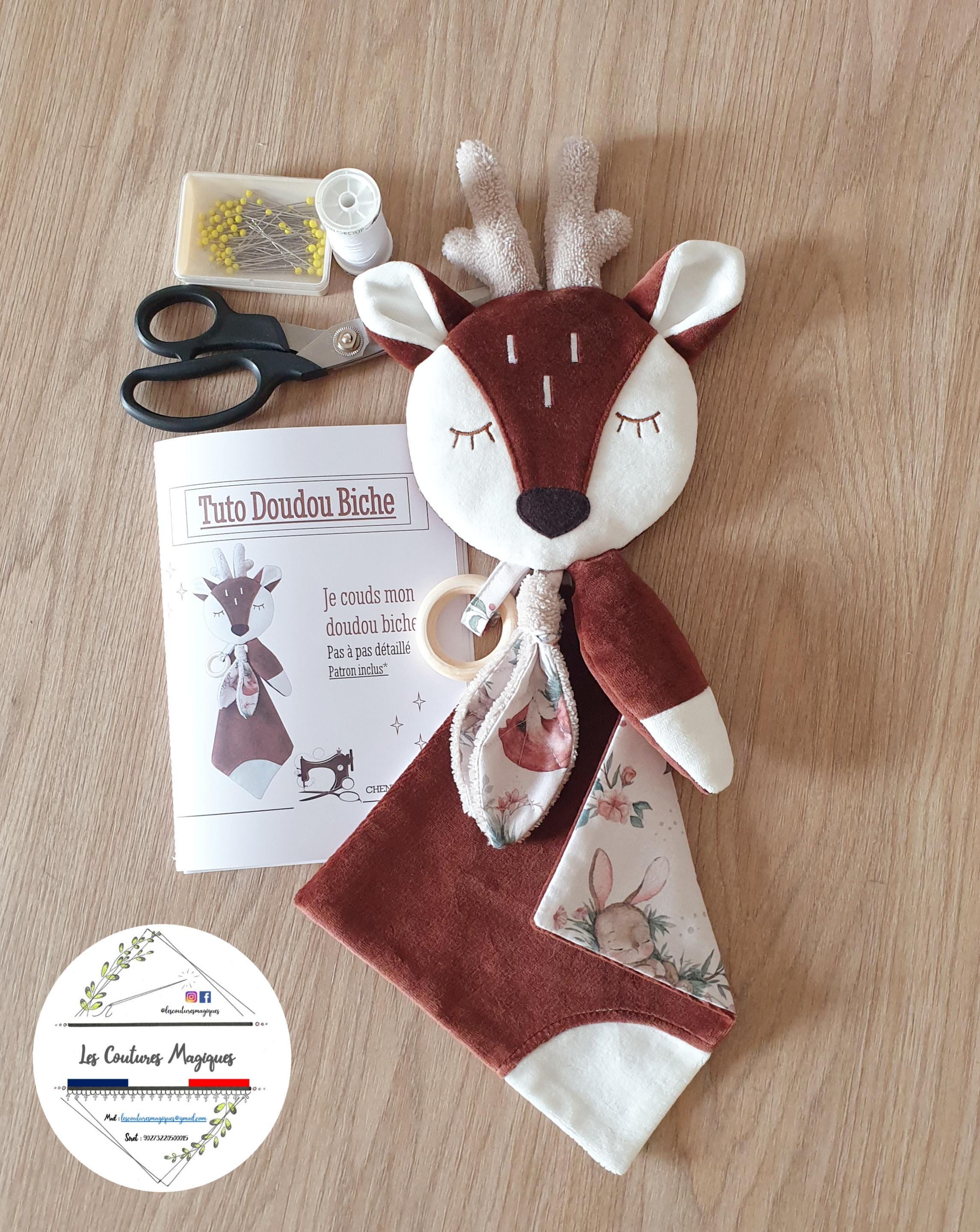 Doudou Et Compagnie Knuffel Plush Peluche Lapin Marron Bleu