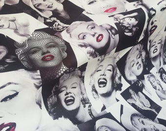 Hollywood stars Fabric by The Yard | Polyester Fabric | Chair Sofa  Furniture Upholstery  | Hollywood | Retro Decor | Drapery | Sewing Art
