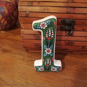 Door Numbers | Handmade Ceramic Floral House Numbers | Spring Floral House Numbers | Address Numbers | Lover Numbers | 0 1 2 3 4 5 6 7 8 9