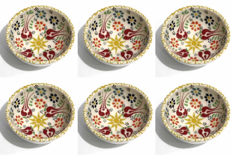 6 x Small Pottery Bowls  | Ceramic Bowls Set | Wedding Celebrati
