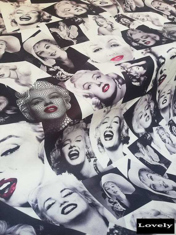 Hollywood stars Fabric by The Yard | Polyester Fabric | Chair Sofa  Furniture Upholstery  | Hollywood | Retro Decor | Drapery | Sewing Art