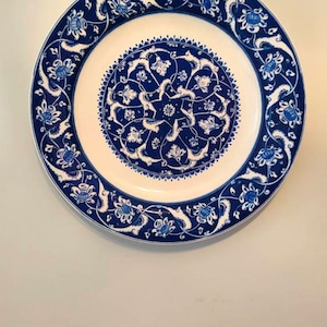 42cm 16&quot; Turkish Tile Collection-21 Turkish tile Tulips and cloves Ceramic Plate, Arabic Wall Art, Islamic Decor, Eid Gift, Muslim Decor