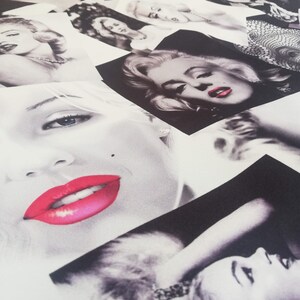 May include: A collage of black and white images of women with red lips. The images are arranged in a staggered pattern, creating a dynamic and modern design.