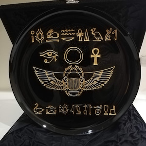 Ägyptische Sammlung | Ägypten Scarab | Die Pharaonen | Ägypten Symbol Wandplatte | Dekorative Platte | Gold Wandplatte | Wandkunst | Handgemachte Sendezeit
