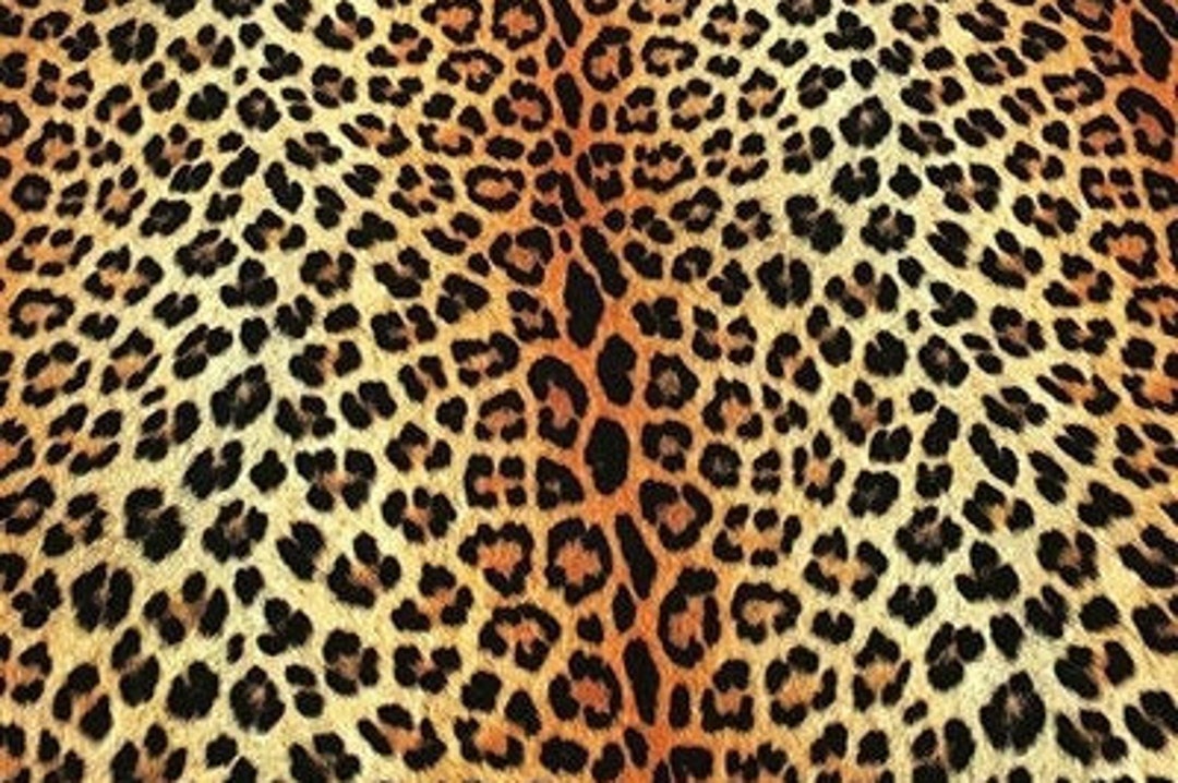 Leopard Fabric by the Yard Polyester Fabric Animal Fabric - Etsy