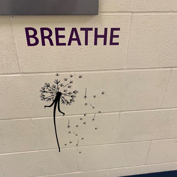 Breathe dandelion, Sensory Path,Sensory, Wall Decals, Educational Decal, School , Vinyl Decals, Brain & Movement Breaks, Daycares ,Hospitals