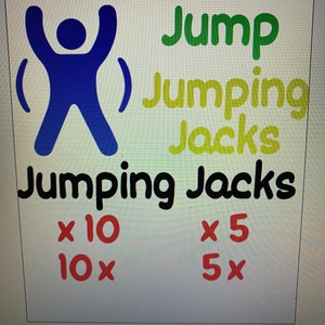 Jumping jacks Decal, Sensory Path, Sensory, Wall Decals, Educational Decal, School , Vinyl Decals, Brain & Movement Breaks