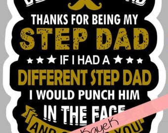 Dear Step Dad Bonus Dad Fathers Day SVG Digital cut file