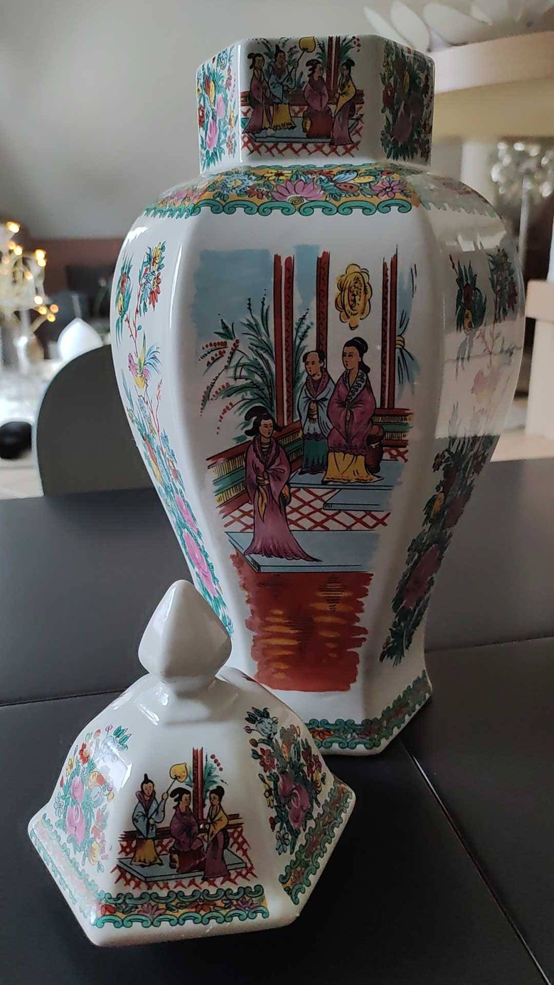 Grand Vase , potiche pot couvert En Porcelaine De Limoges, B