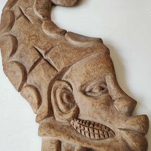 Face mask of African tribal warrior from Ivory Coast