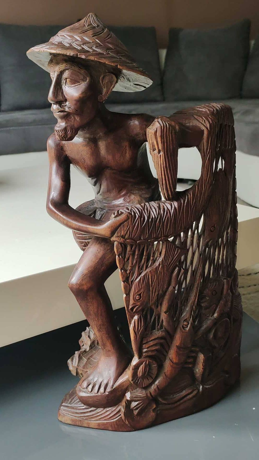 バリ島 職人手作り 直接買い付け アンティーク 木製 置物 インドネシア