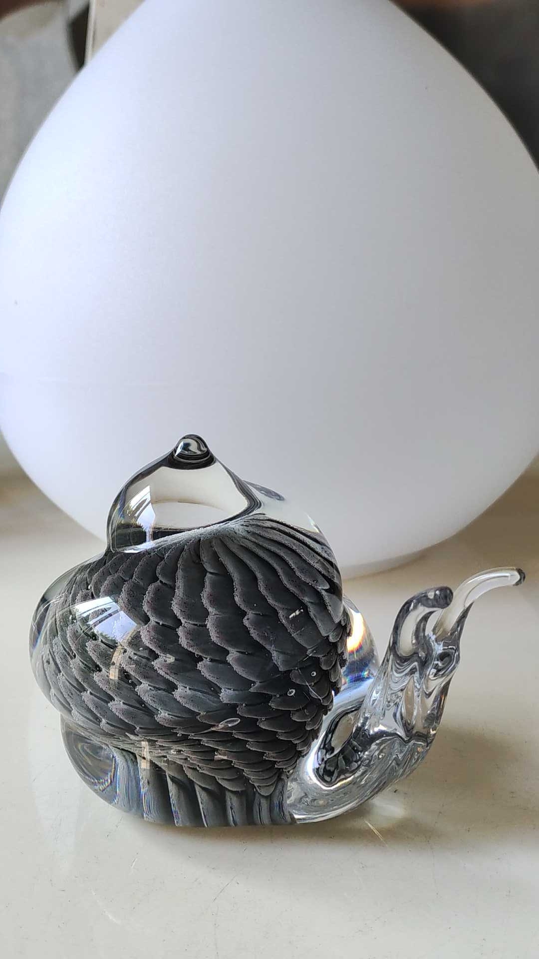 MaRcolinマルコリンART CRYSTAL 鳥　ハンドメイドスウェーデン Marcolin Art Crystal マルコリン・アート・クリスタル 煙の羽の