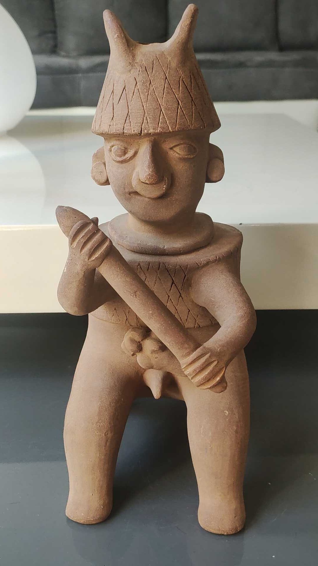 アステカ／マヤ風 石像 2体セット 民芸彫刻Aztec Mayan Style Hand