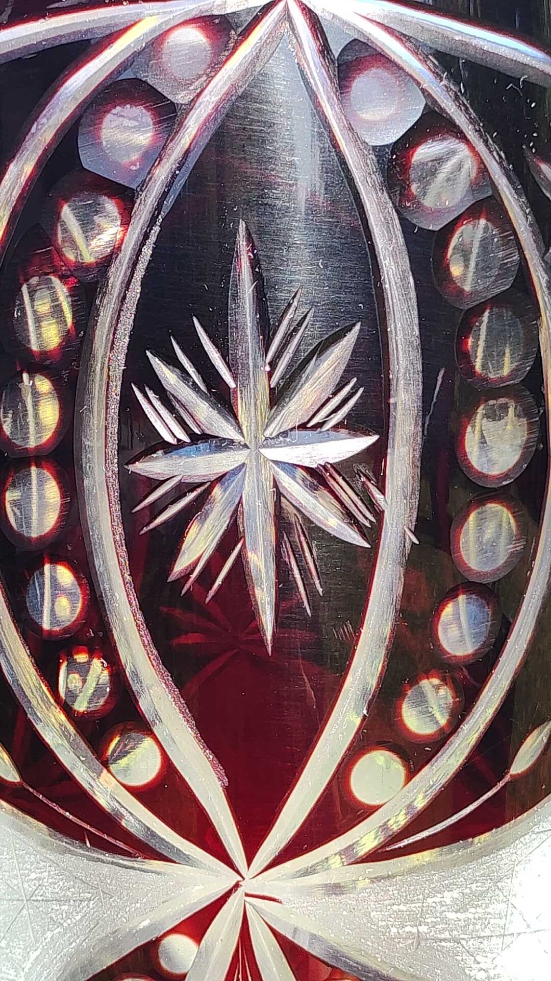 1960年代/70年代のチェコのヴィンテージボヘミアンクリスタル花瓶