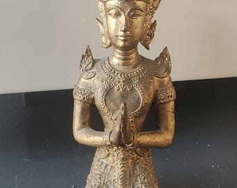 ブロンズ製テッパノム像、タイ寺院のブロンズ彫刻 - Etsy 日本
