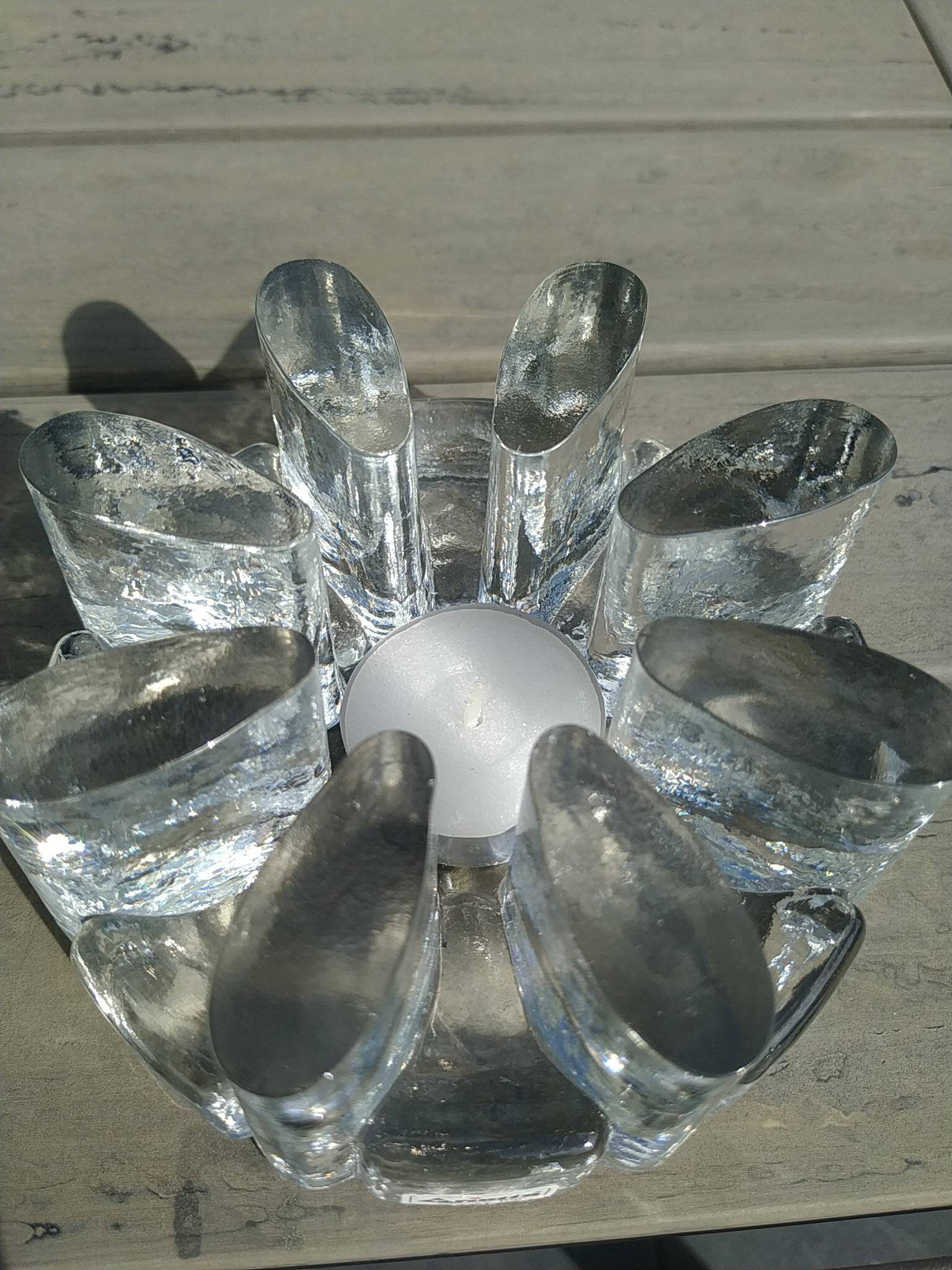 Bougeoir Design en Verre. Arietta Glas Im Trend. Diamètre 12, 5 cm. Hauteur. 6 Neuf avec Étiquette