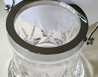 Seau à Glaçons Vintage Cristal De Bayel - Taillé Croisillons Et Losanges