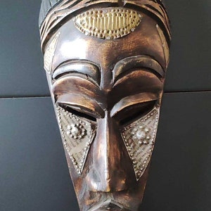 Masque Africain Tschokwe (Congo/Angola) - Bois - Patine Authentique