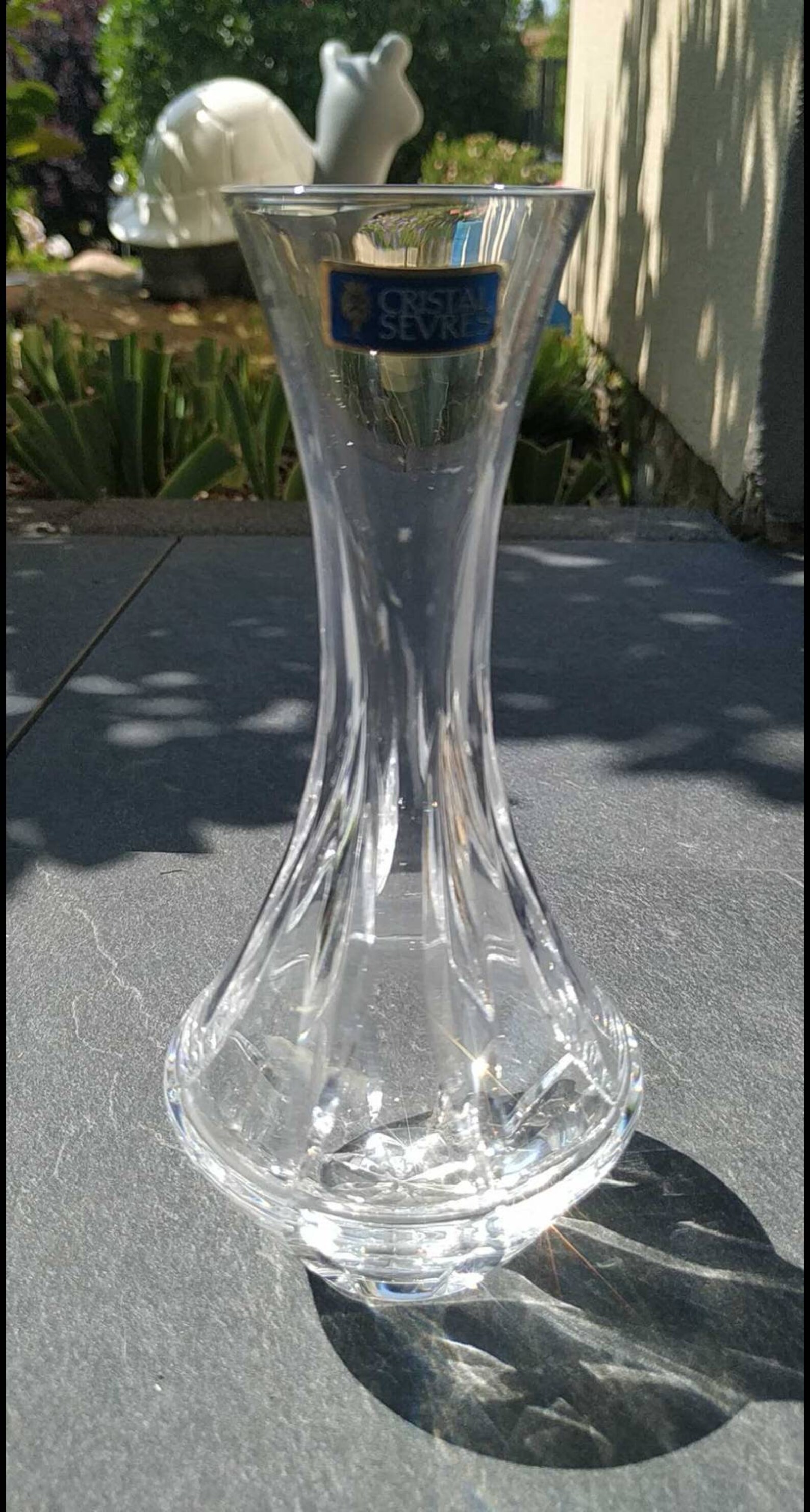Vase/Soliflore. En cristal de Sèvres. Haut. 185 cm. Diamètre Etsy
