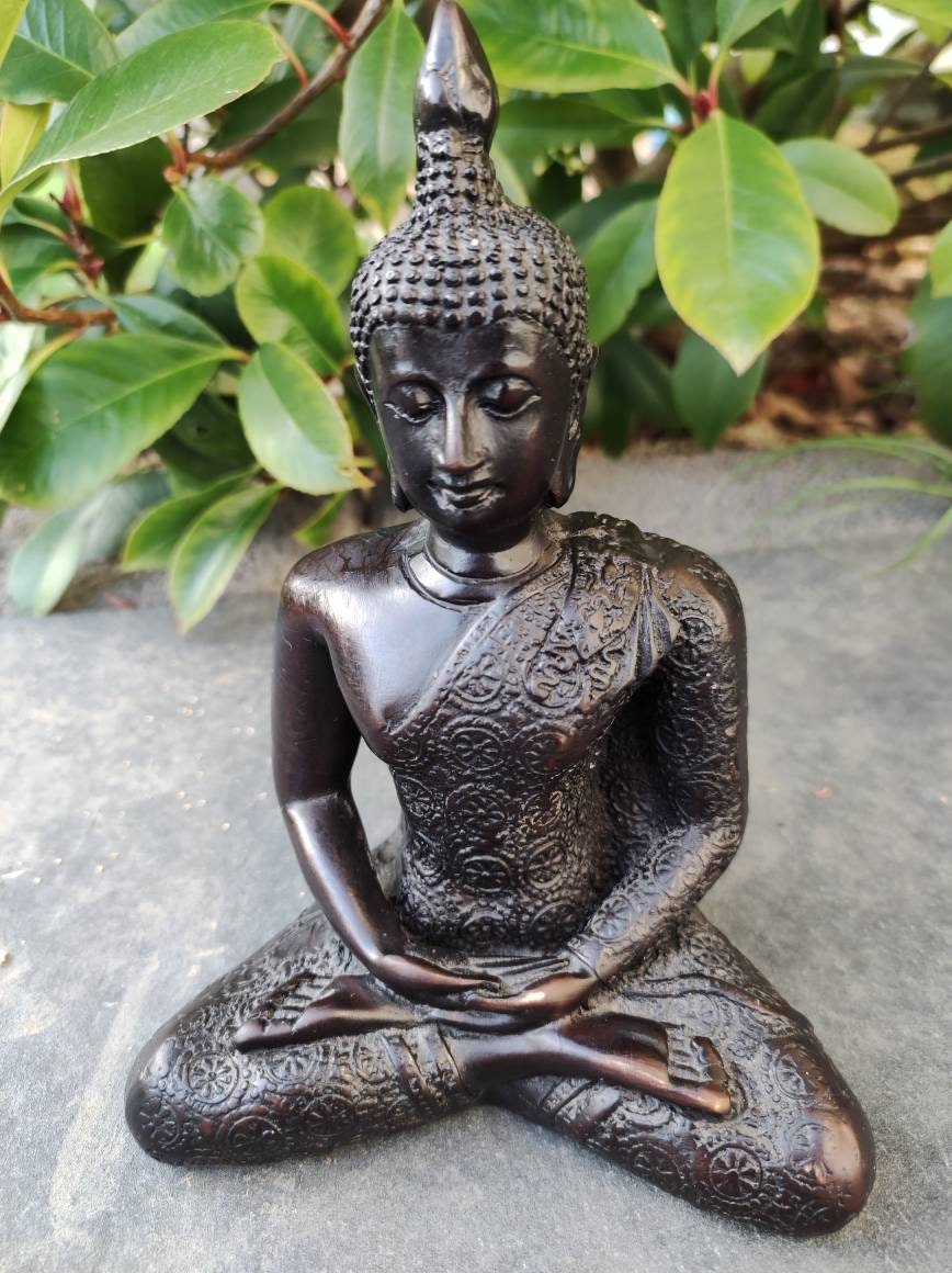 Imposante Statue De Bouddha En Bronze, Rattanakosin