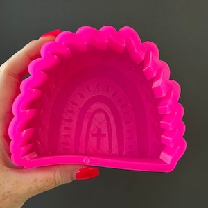 Cross Boho Rainbow Silicone Mold© - Silicone Molds for Freshies, Silicone Mold, Aroma Bead Mold, Soap Molds, Wax Molds, Resin Molds, Freshie