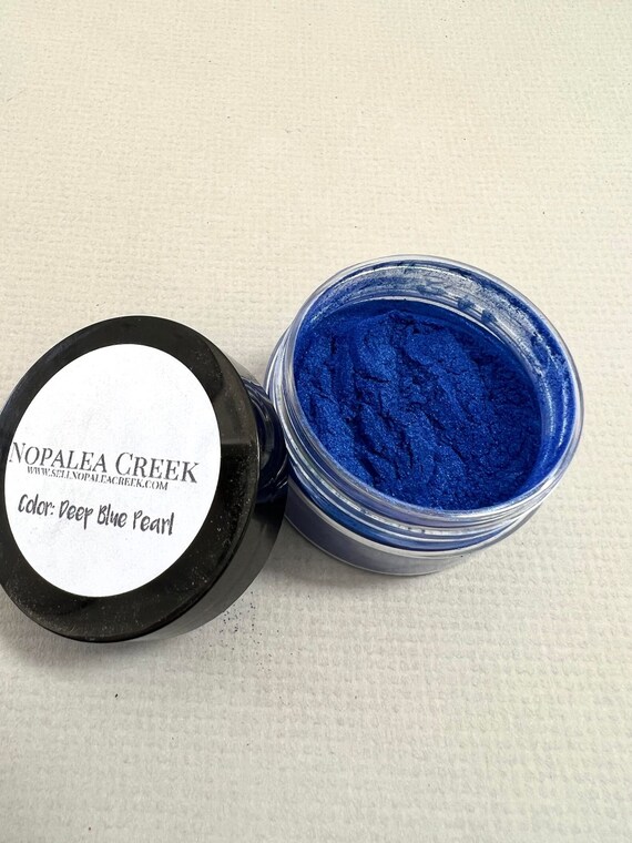 Deep Blue Pearl Mica Mica Powder Soap Making Candle Etsy