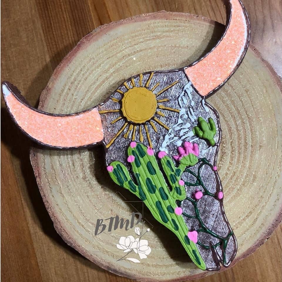 6 Longhorn Freshie Mold Silicone Tray Bulk Wholesale 11.25 Wide x 8 Long  x 1 Deep Multiple Mold for Freshies, Epoxy, Soap Aztec Bull Skull Clear  Freshie Heat Resistant Aroma Unscented Beads 