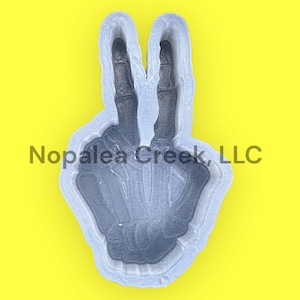 Skelly Peace Mold - Freshies, Silicone Molds, Molds for Freshies, Aroma Bead Molds, Soap Mold, Wax Mold, Soap Design