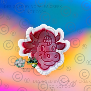 Baseball Cap Cow Head© -Silicone Molds for Freshies, Silicone Mold, Soap Molds, Chocolate, Candle, Wax Melt Molds, Molds, Silicone