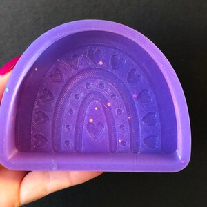 Hearted Rainbow Silicone - Freshies, Silicone Molds, Silicone Freshie Mold, Molds for Freshies, Aroma Bead Molds.