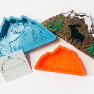 Mountain Moose Silicone Mold - Freshies, Silicone Molds, Silicone Freshie Mold, Molds for Freshies, Aroma Bead Molds.