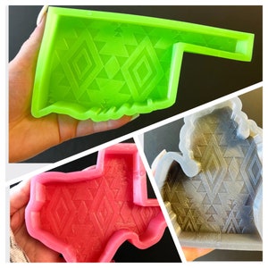 All States Aztec Print Silicone© - Freshies, Silicone Molds, Silicone Freshie Mold, Molds for Freshies, Aroma Bead Molds.