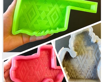 All States Aztec Print Silicone© - Freshies, Silicone Molds, Silicone Freshie Mold, Molds for Freshies, Aroma Bead Molds.