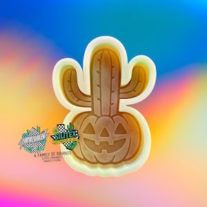 Cactus Jack-o-Lantern -Silicone Mold, Soap Molds, Silicone Mold for Freshies, Candle Mold, Food Molds