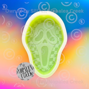 Checkered Scream Silicone Mold© -Silicone Mold, Freshie Mold, Wax Melt Mold, Candle Mold, Soap Mold, Aroma Bead Mold, Food Mold